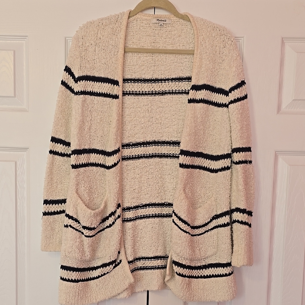 Cozy Cream and Navy Striped Sweater